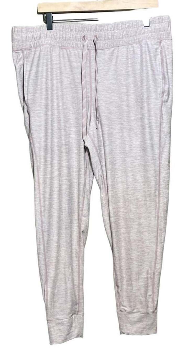 FLX Joggers Size XL Pink Heathered Lounge Pants with Drawstring